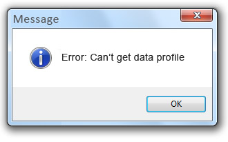 Data Profile Error